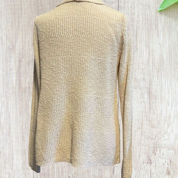 L.L. Bean Womens Open Front Sweater Cardigan‎ Sz XS Cream Casual Timeless Rustic - Picture 3 of 8